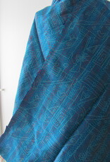 Silk Shawl Gudri Kantha stitching on upcycled silk sari's