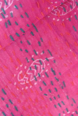 Silk Shawl Gudri Kantha stitching on upcycled silk sari's