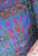 Silk Shawl Gudri Kantha stitching on upcycled silk sari's