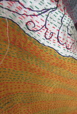 Silk Shawl Gudri Kantha stitching on upcycled silk sari's