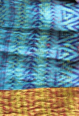 Silk Shawl Gudri Kantha stitching on upcycled silk sari's