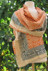 Wrap,  Shawl, Sarong,  Dupatta, Skirt, 100% Handprinted Cotton