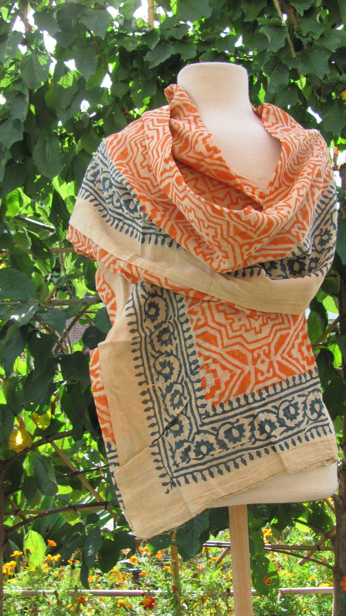 Wrap,  Shawl, Sarong,  Dupatta, Skirt, 100% Handprinted Cotton