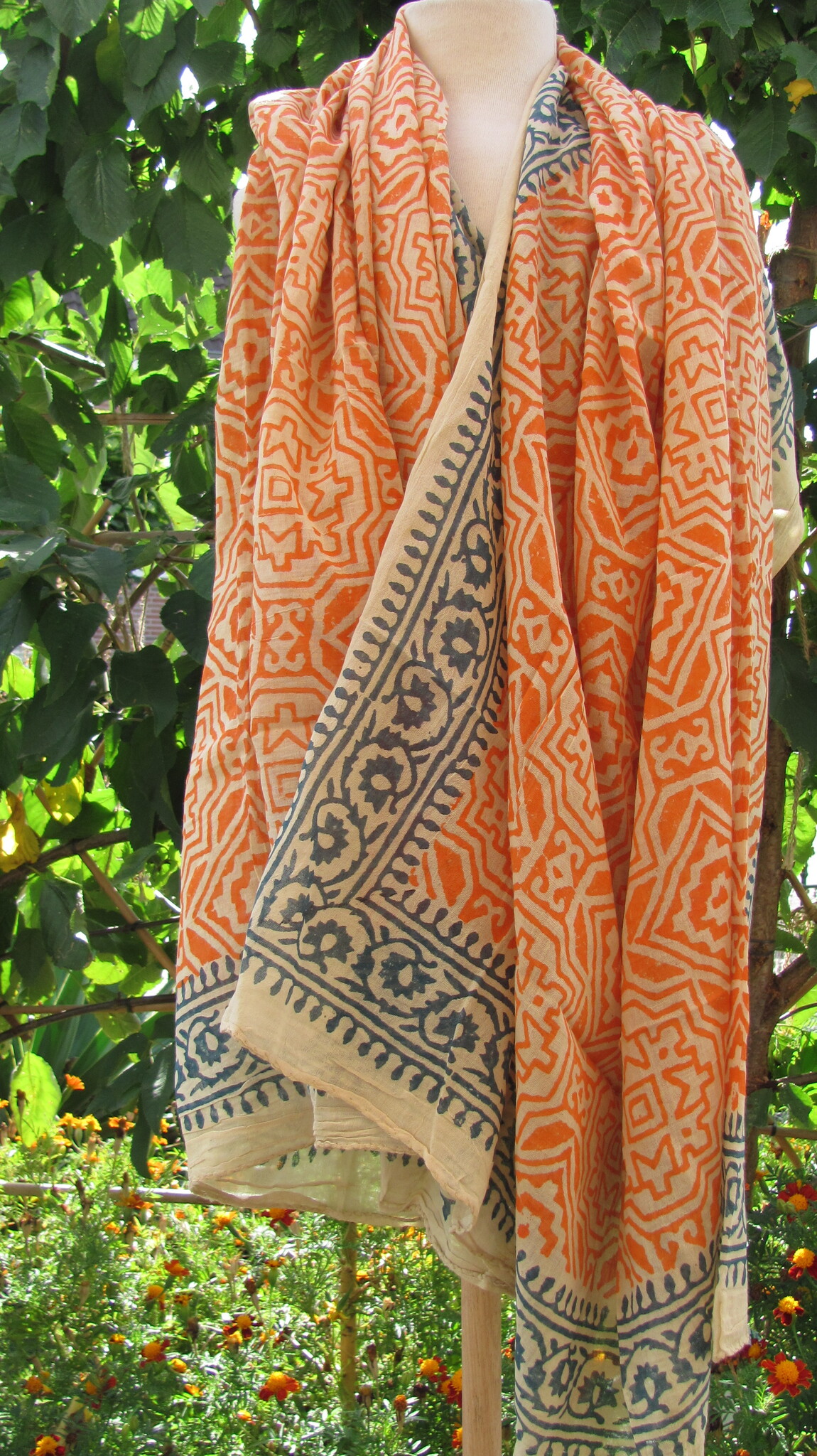 Wrap,  Shawl, Sarong,  Dupatta, Skirt, 100% Handprinted Cotton