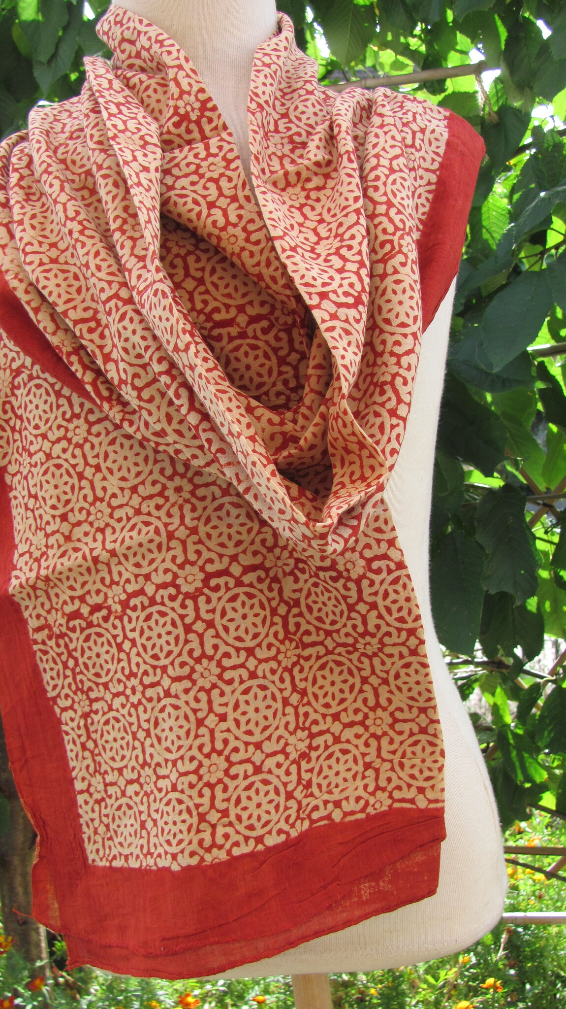 Wrap,  Shawl, Sarong,  Dupatta, Skirt, 100% Handprinted Cotton