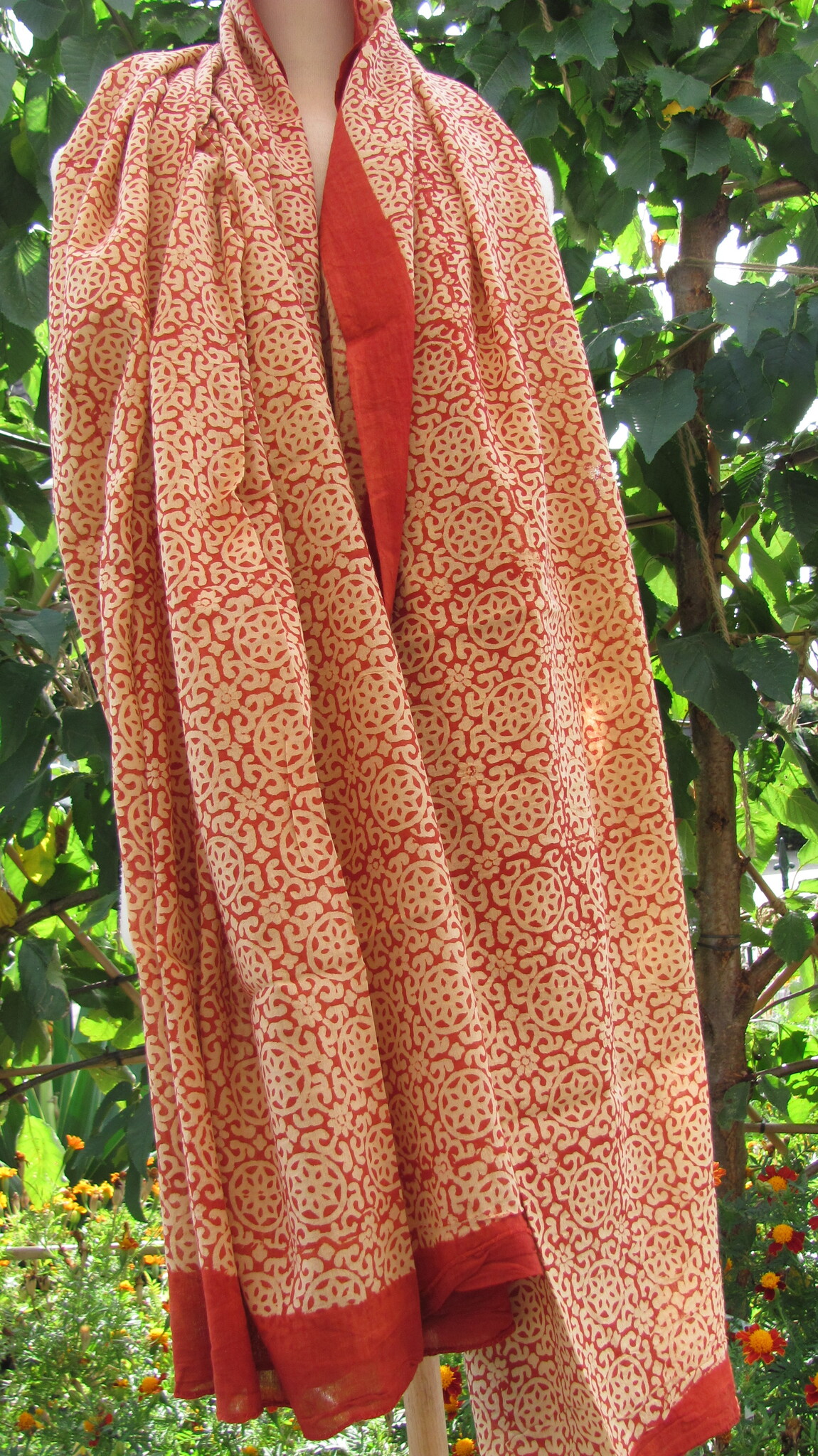 Wrap,  Shawl, Sarong,  Dupatta, Skirt, 100% Handprinted Cotton