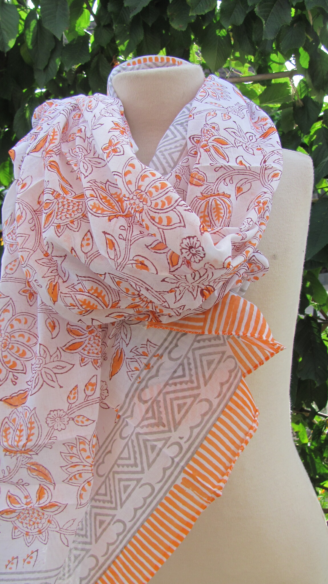 Wrap,  Shawl, Sarong,  Dupatta, Skirt, 100% Handprinted Cotton