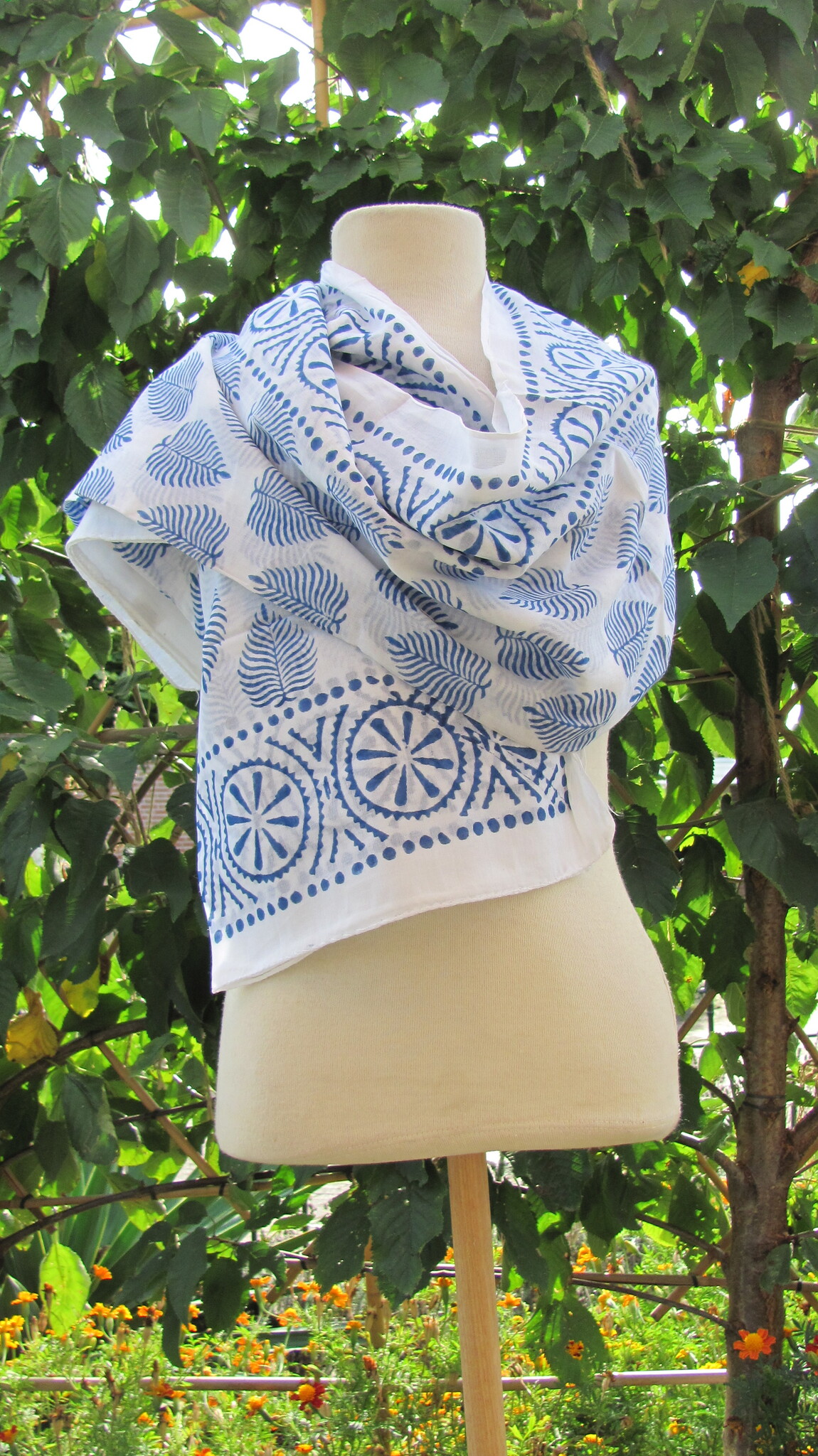 Wrap,  Shawl, Sarong,  Dupatta, Skirt, 100% Handprinted Cotton