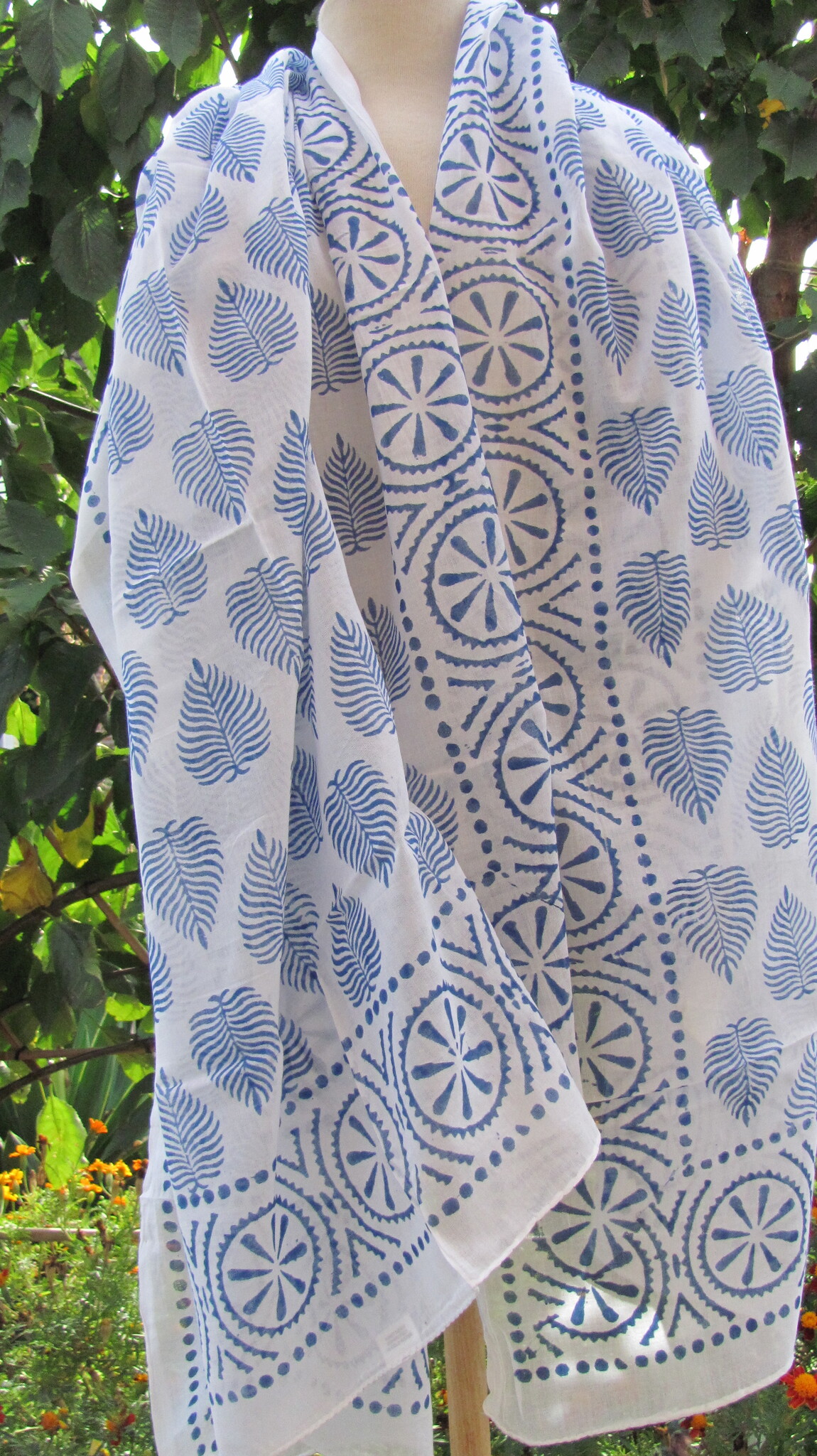 Wrap,  Shawl, Sarong,  Dupatta, Skirt, 100% Handprinted Cotton