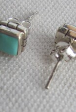 Earring silver stud with  turquoise