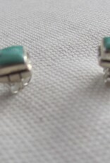 Earring silver stud with  turquoise