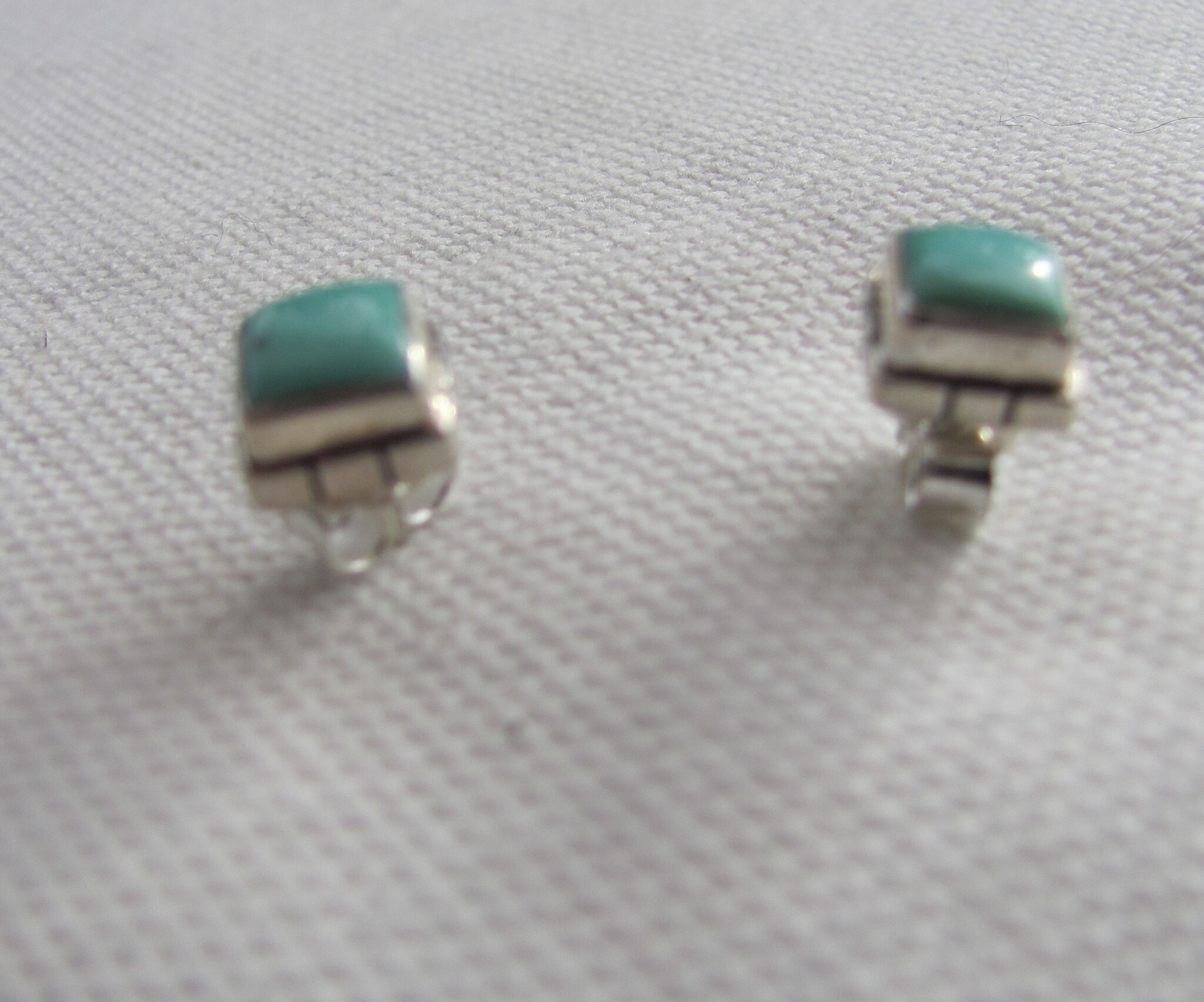 Earring silver stud with  turquoise