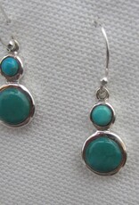 Earring  silver with  turquoise