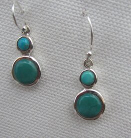 Earring  silver with turquoise