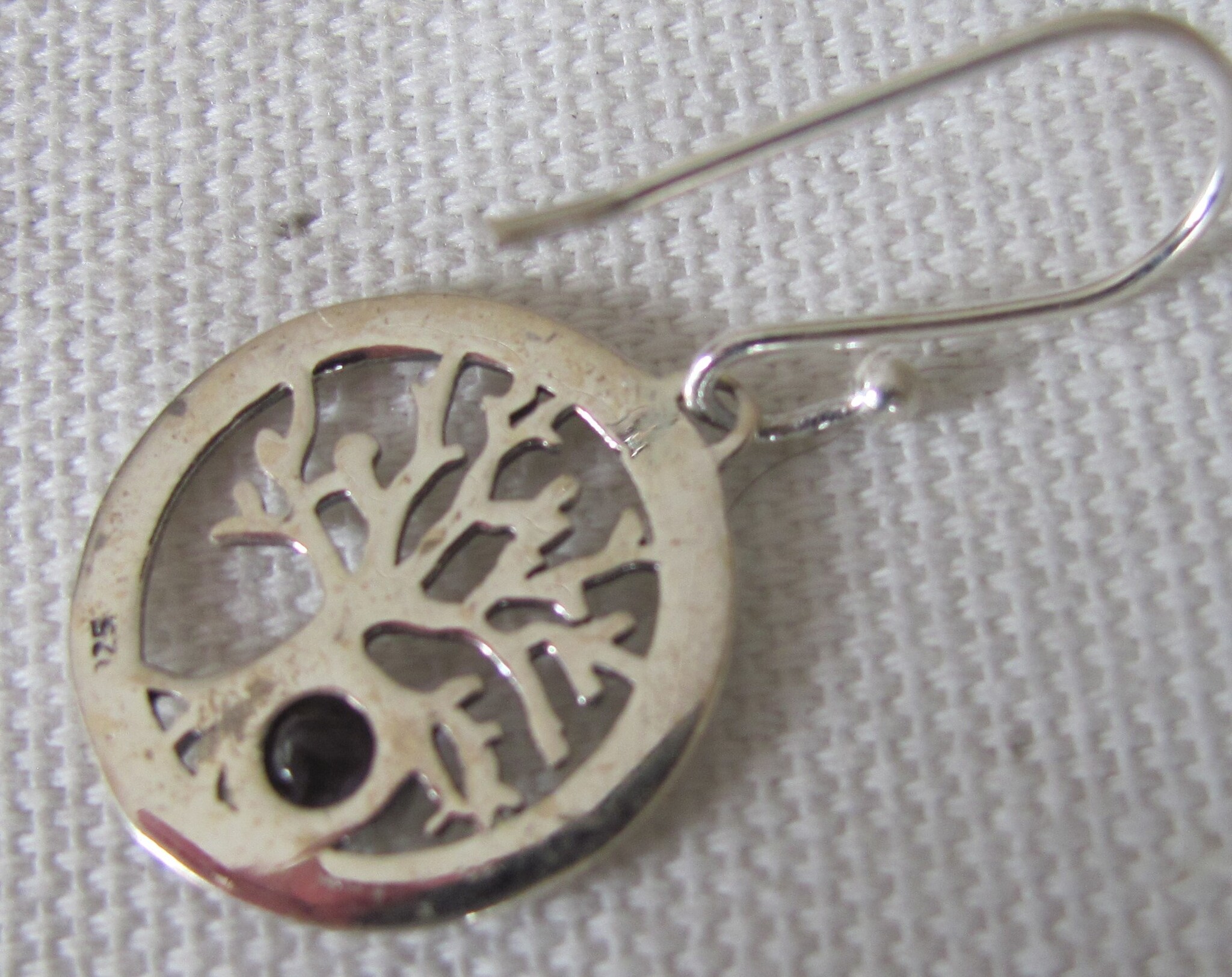 Earrings silver tree of life