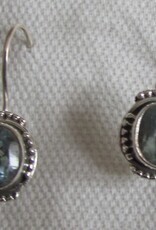 Earrings silver blue topas