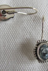 Oorbellen Zilver blauwe topas