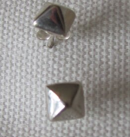 punky silver ear studs