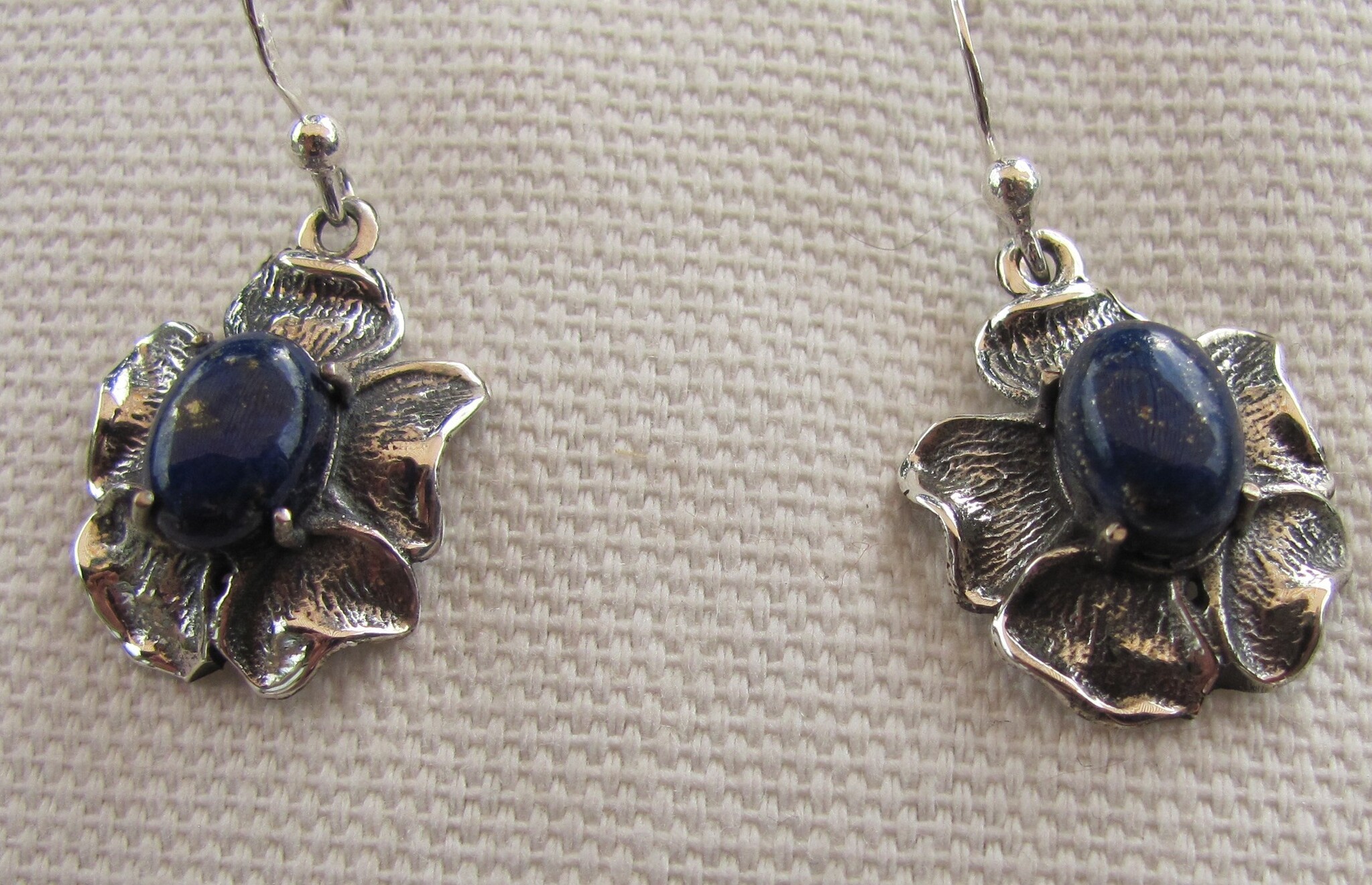 Silver Earrings with Lapis Lazuli