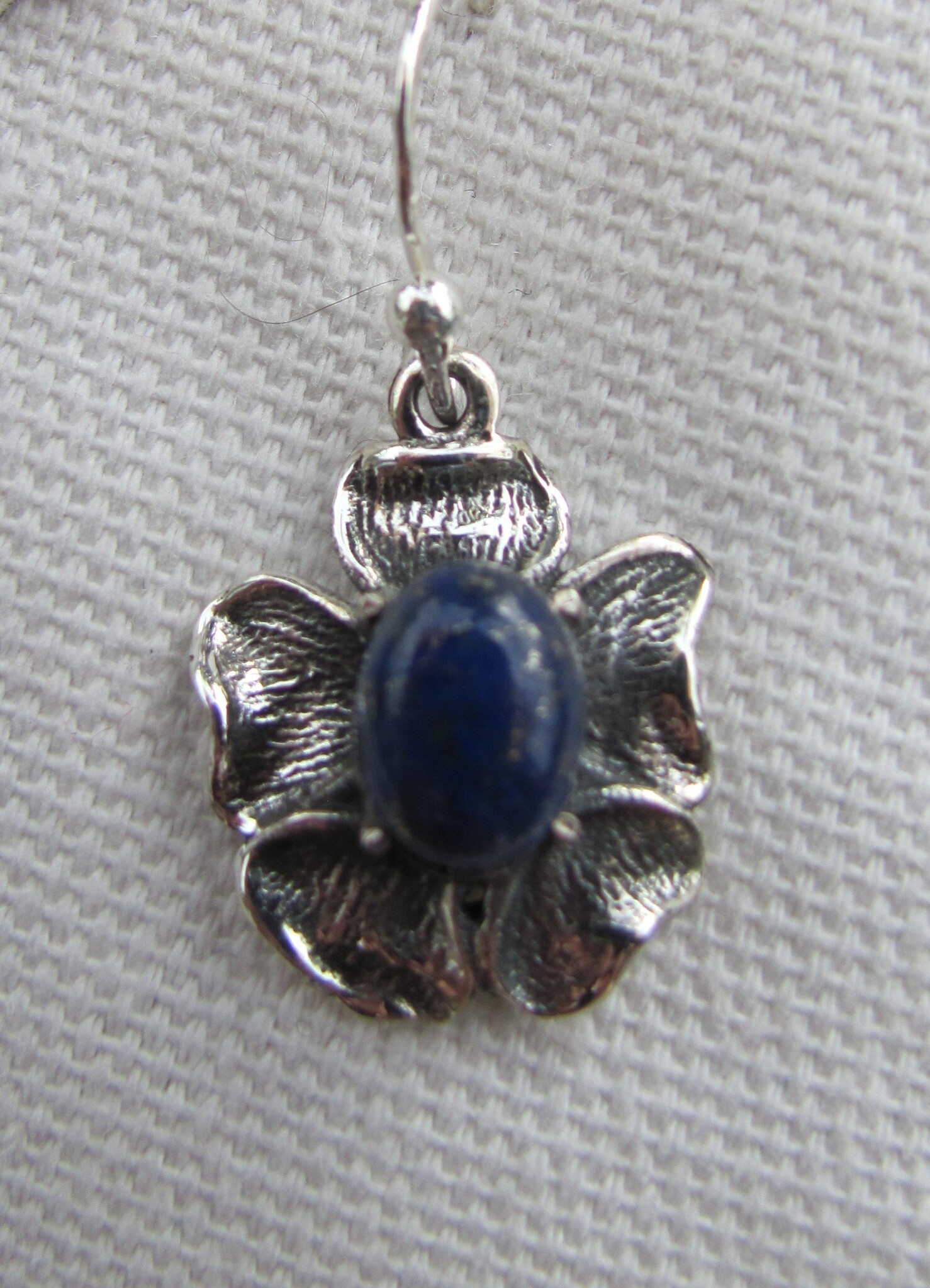 Zilver Oorbellen met Lapis Lazuli