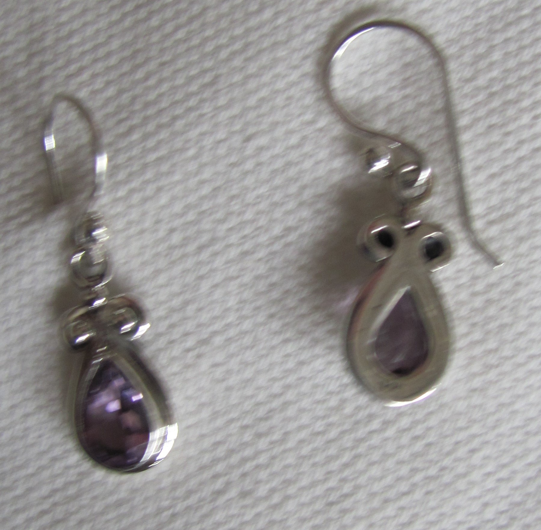 Silver Earrings with Amythist