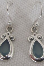 Silver Earrings with calceadone