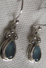 Silver Earrings with calceadone