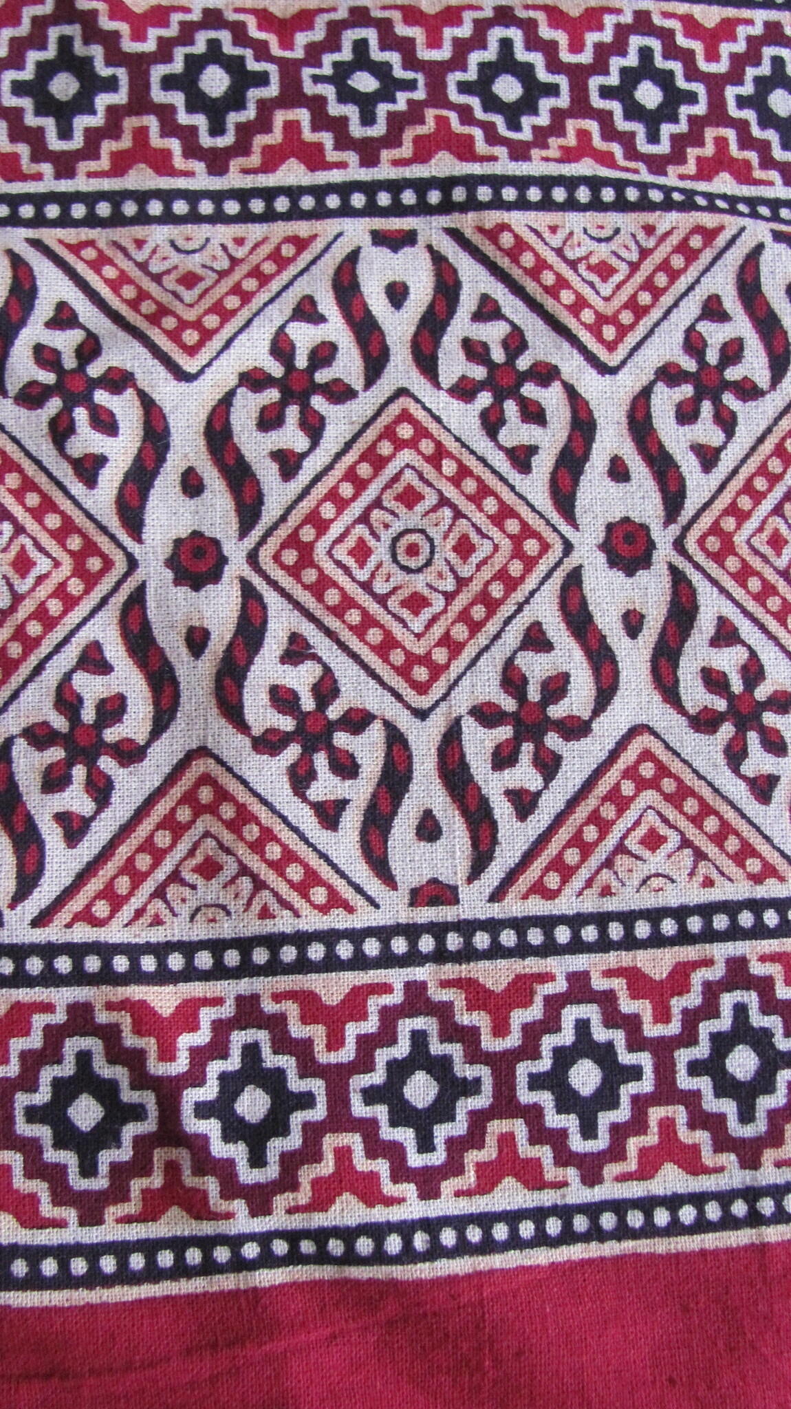 Bedsprei, grand foulard, Ajrak bedrukt