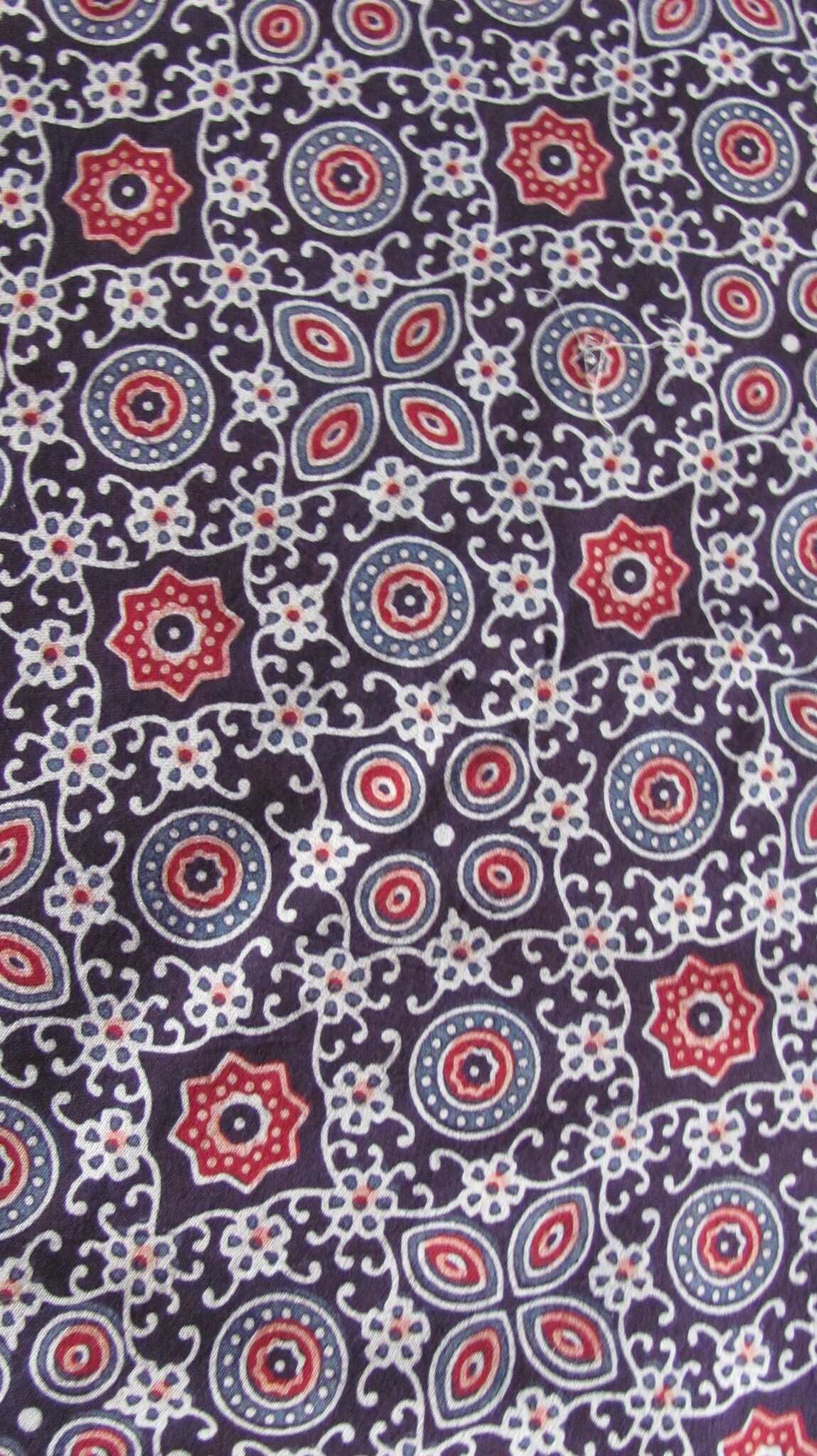 Bedsprei, grand foulard, Ajrak bedrukt