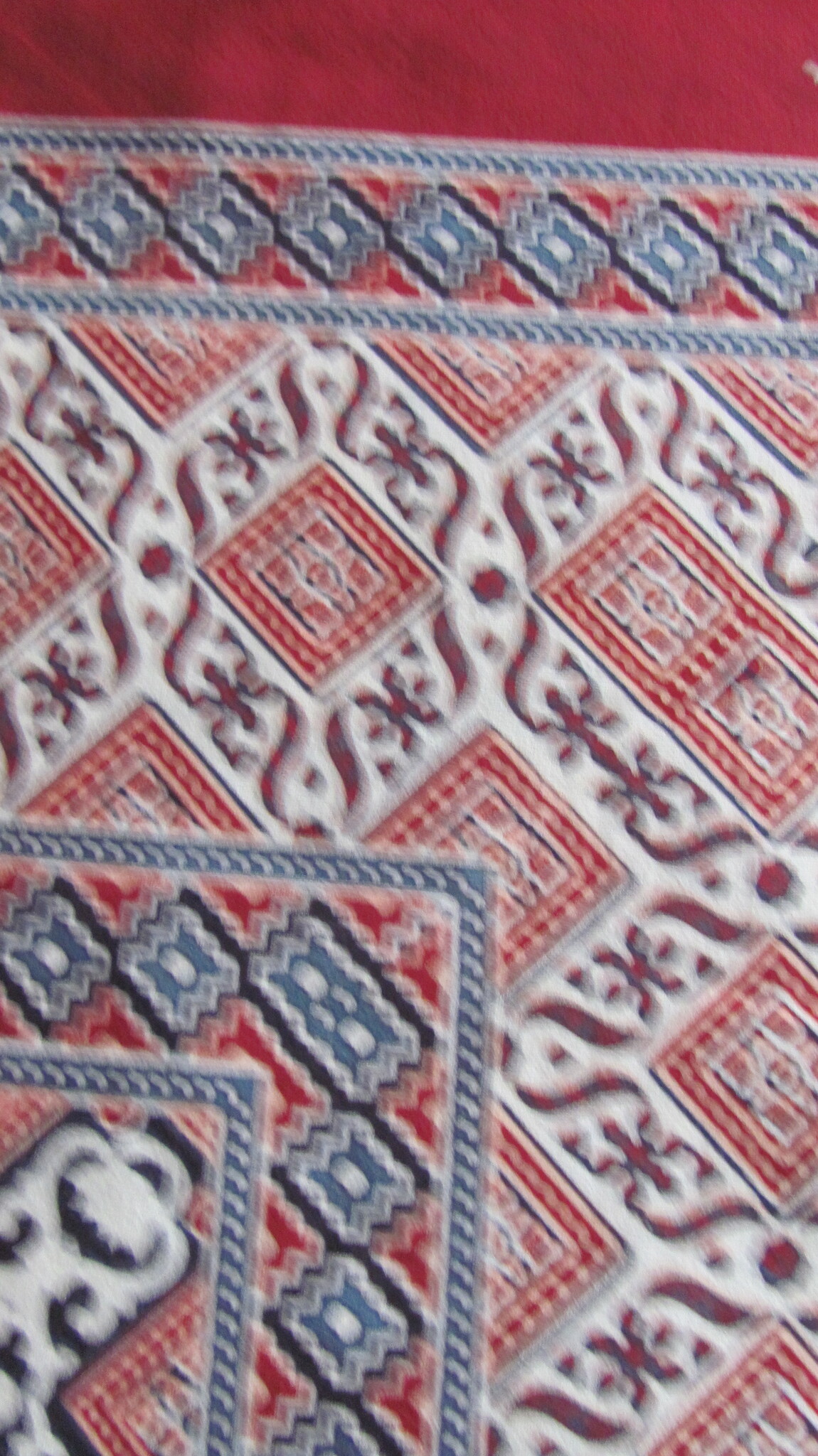 Bedsheet Ajrak printed, grand foulard