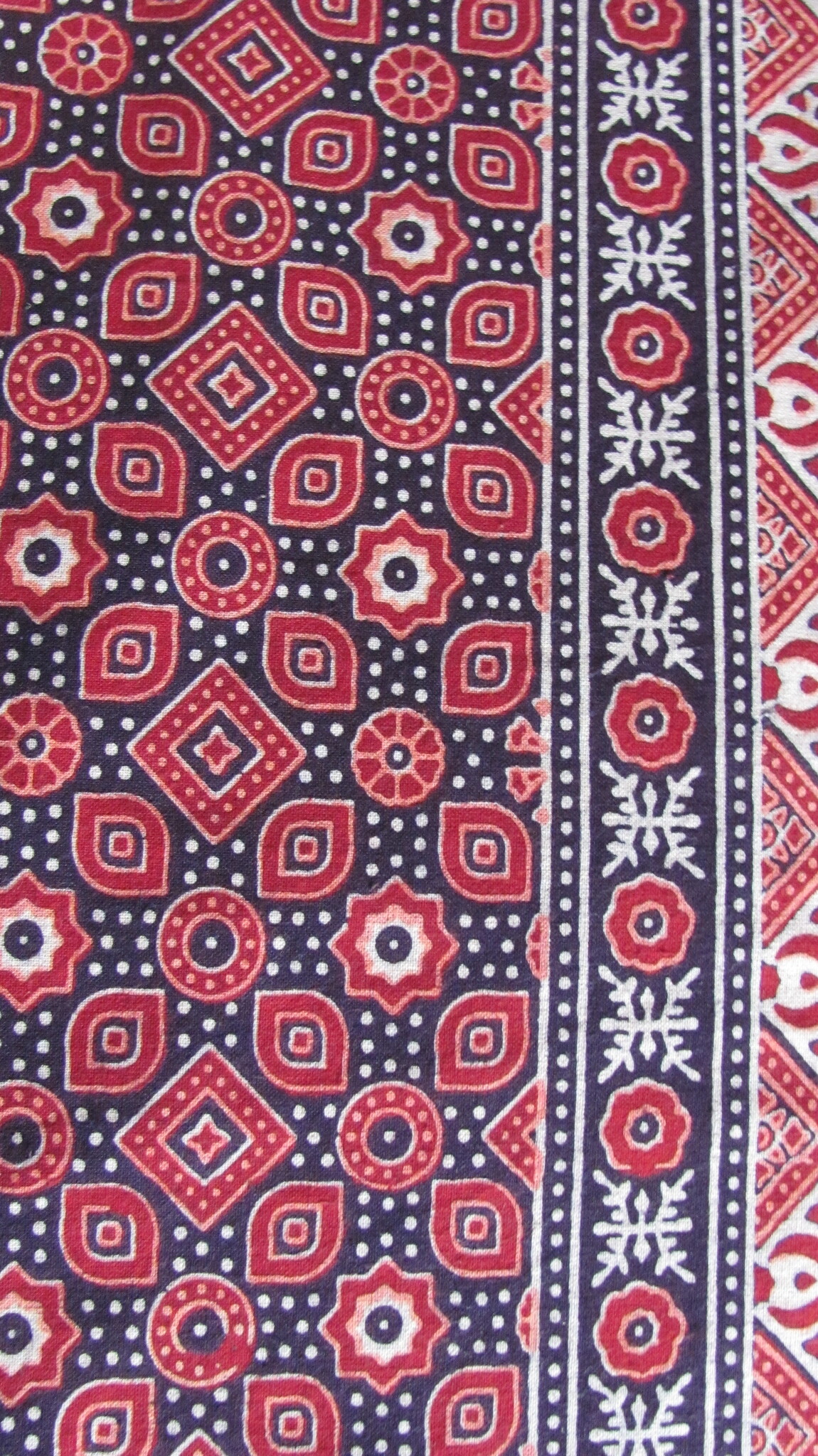 Bedsheet Ajrak printed, grand foulard