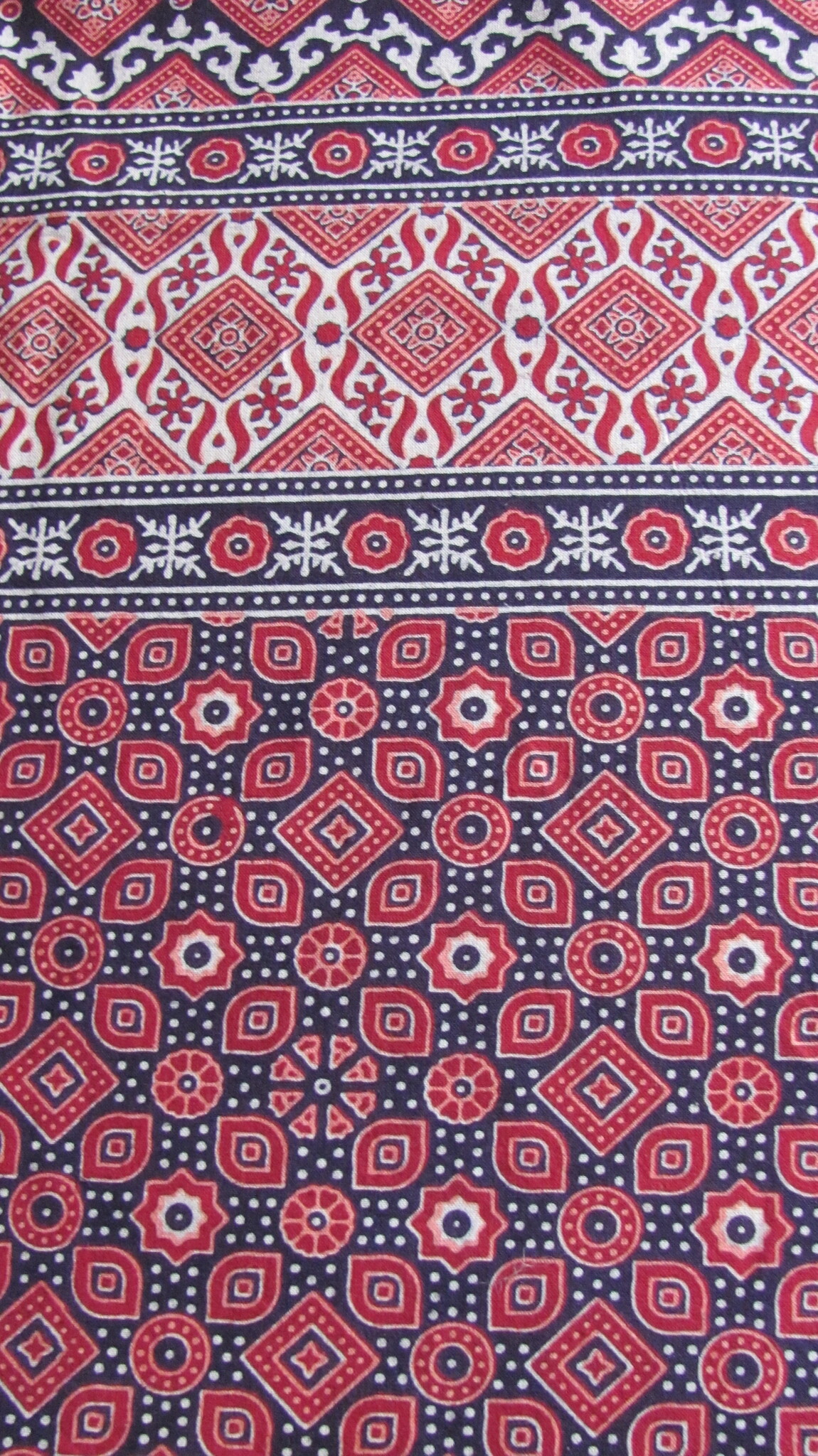 Bedsheet Ajrak printed, grand foulard