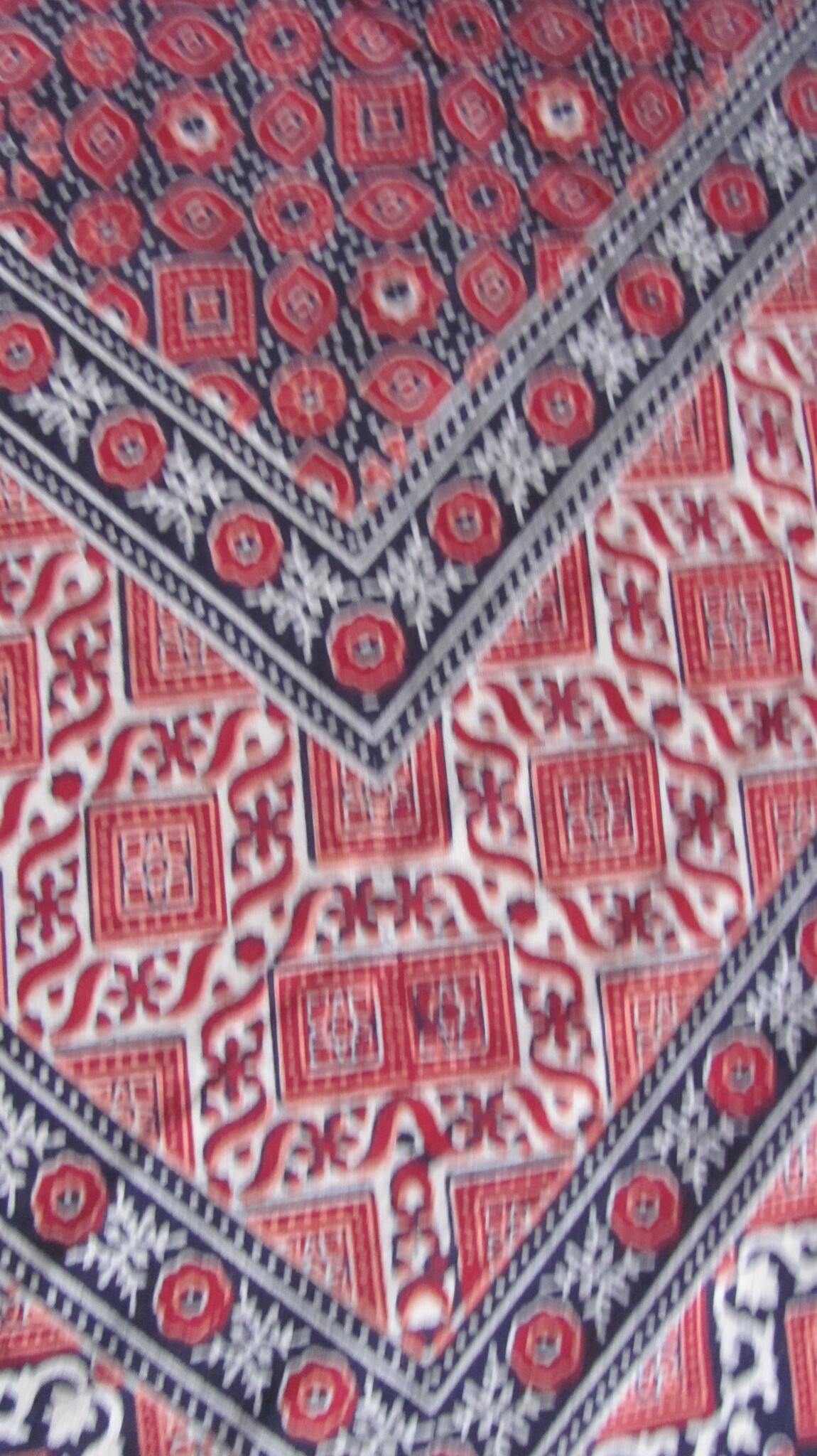 Bedsheet Ajrak printed, grand foulard