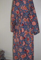 Kimono, dressing gown hand printed with vegetable dyes. 100% cotton