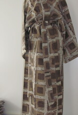 Kimono, dressing gown hand printed with vegetable dyes. 100% cotton