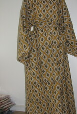 Kimono, dressing gown hand printed with vegetable dyes. 100% cotton