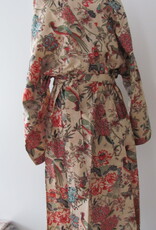 Kimono, dressing gown hand printed with vegetable dyes. 100% cotton