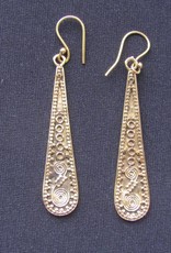 Earring brass Teardrop