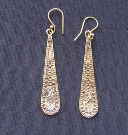 Earring brass Teardrop