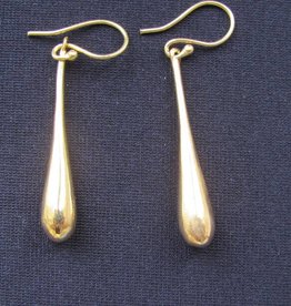 Earring brass Solid Teardrop