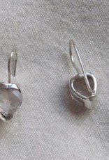 Earring silver mountain crystal