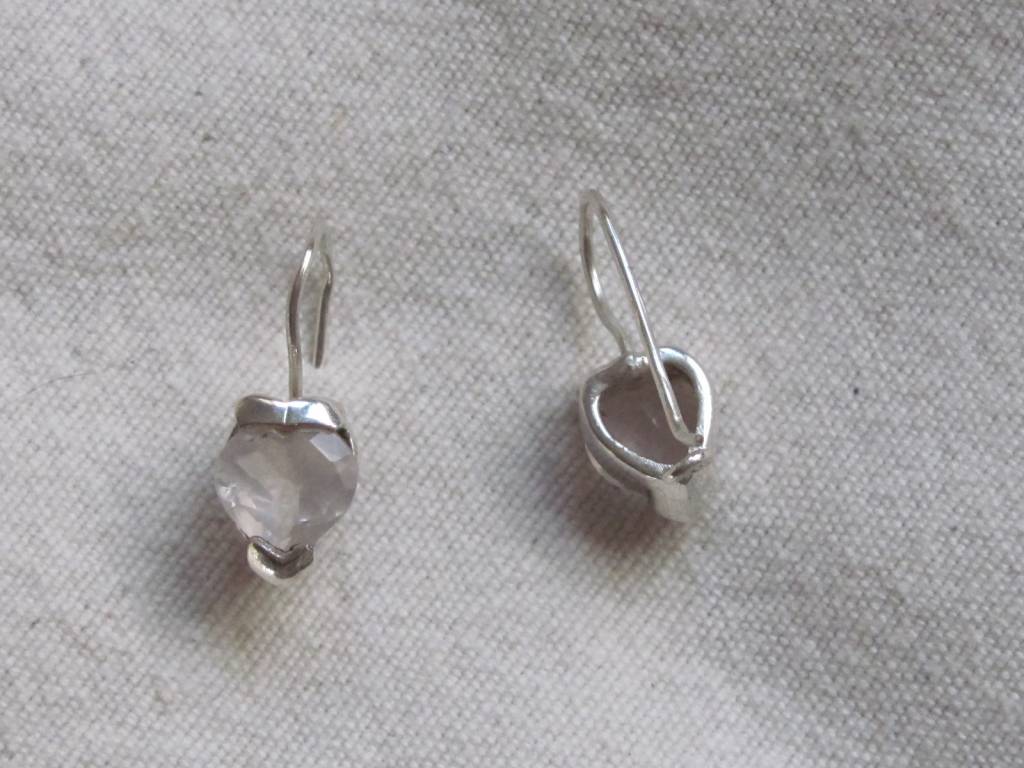 Earring silver mountain crystal