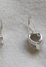 Earring silver mountain crystal