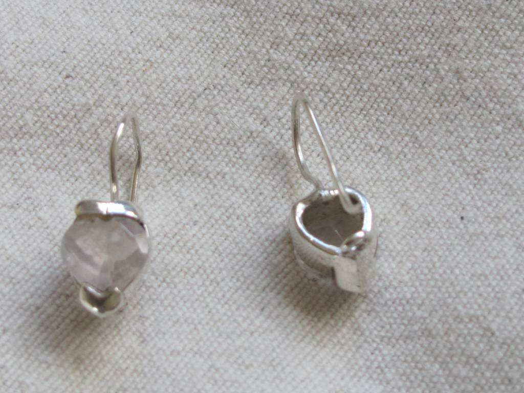 Earring silver mountain crystal