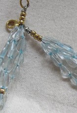 Halsketting aquamarine goud op zilver