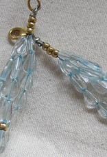 Necklace aquamarine gold on silver