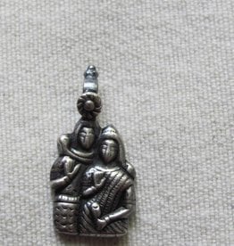 Pendant zilver Shiva Parvathi