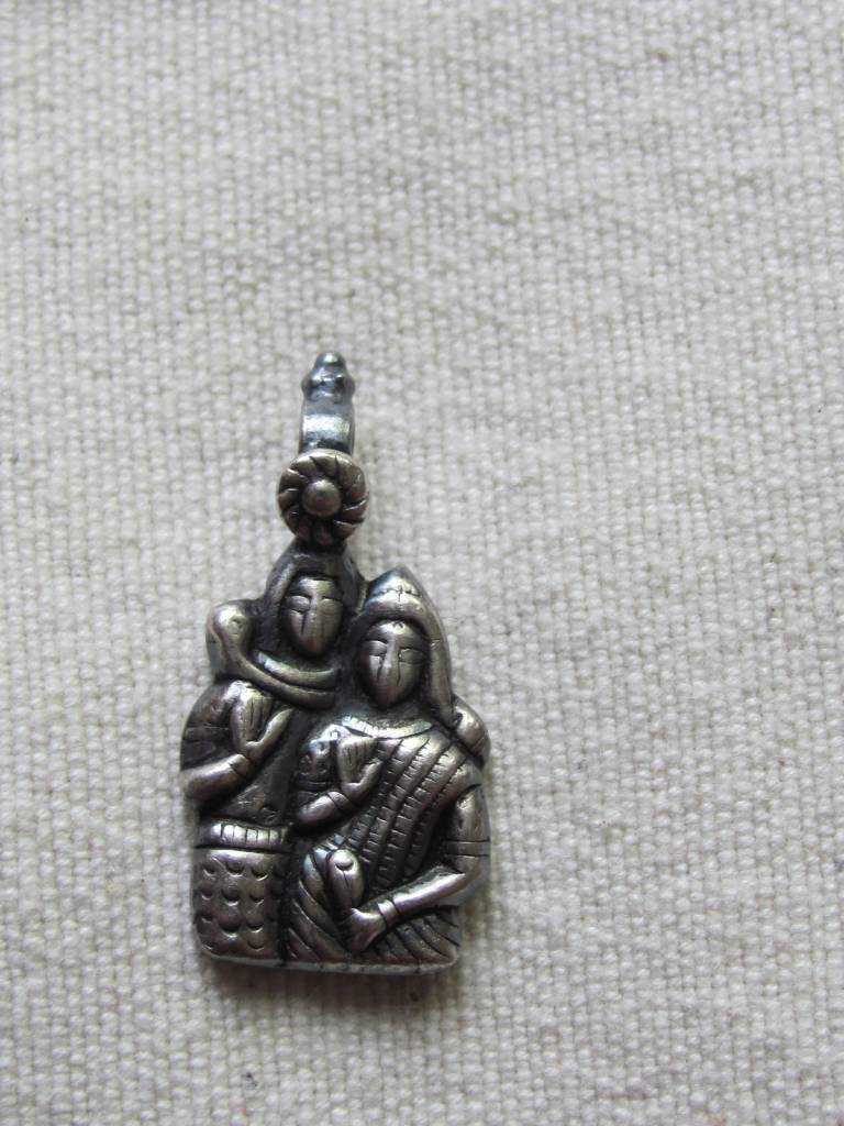 Pendant silver Shiva Parvathi