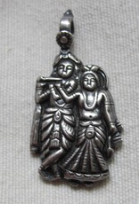 Pendant silver Radha Krishna