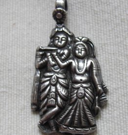 Pendant zilver Radha Krishna